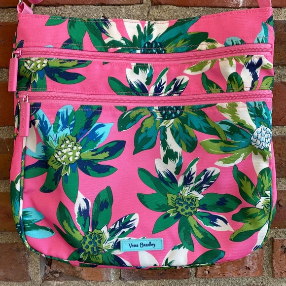 Vera Bradley Crossbody Hot Pink Floral Bag - Picture 2 of 9